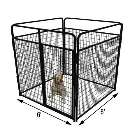 6 X 6 Basic Standard Dog Kennel Powder Coated