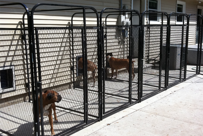 4 X 4 Inside 4 X 8 Outside Multiple Standard Dog Kennels x4