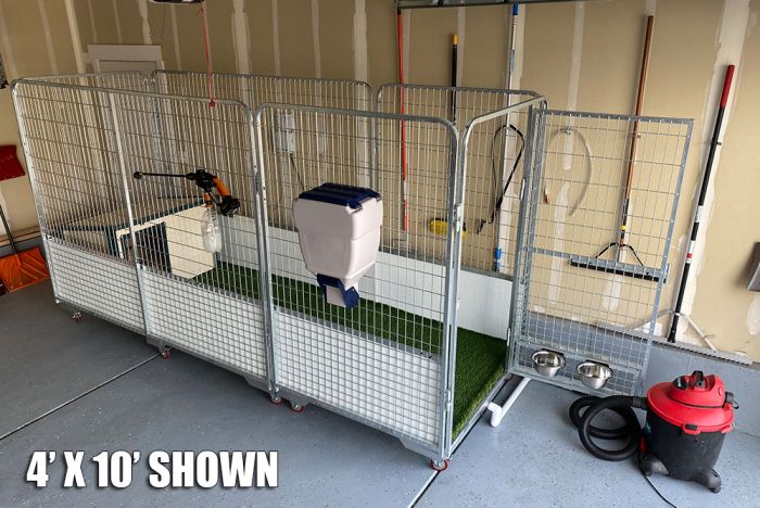 Dog kennels with potty area hot sale