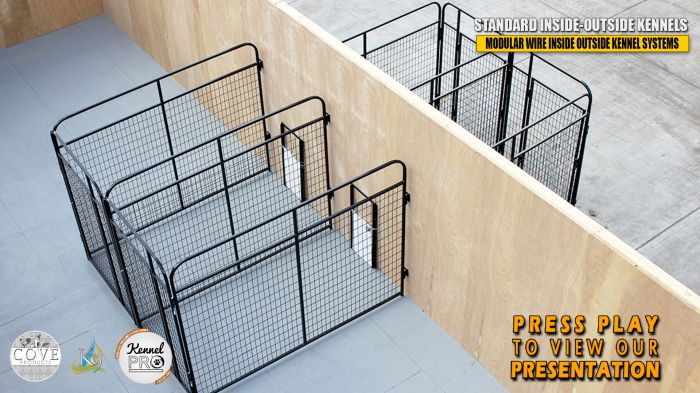 4 X 4 Inside 4 X 6 Outside Multiple Standard Dog Kennels x3