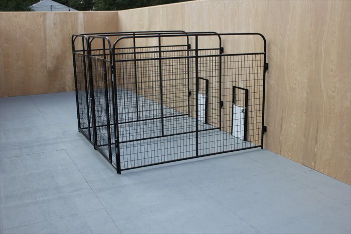Vertical Sliding Door With Weather Resistent Swinging Flap