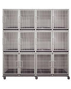  10 or 12 Unit Modular Powder Coated Cage Bank Kit