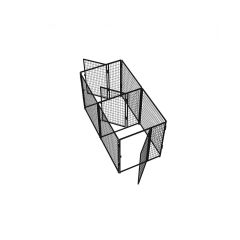 4' X 4' Multiple 5' Tall Flex Back To Back Dog Kennels X2