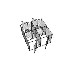 4' X 4' Multiple 5' Tall Flex Back To Back Dog Kennels X4