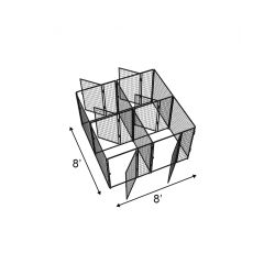 4' X 4' Multiple 5' Tall Flex Back To Back Dog Kennels X4