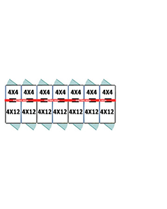 4' X 4' Inside 4' X 12' Outside Multiple Standard Dog Kennels x7