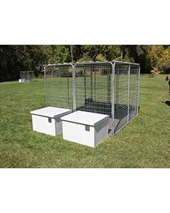 4' X 8' Multiple K9 Condo PRO Dog Kennels X2 & Cube Dog Houses