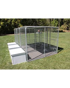 4' X 8' Multiple K9 Condo PRO Dog Kennels X4 & Cube Dog Houses