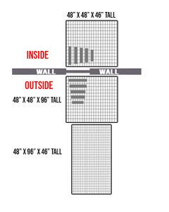 48" X 48" X 46" Tall Inside 96" X 48" X 46" Outside Dog Kennel Run & Second Story Access Tower