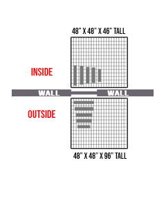 48" X 48" X 46" Tall Inside 48" X 48" X 46" Tall Outside Dog Kennel Run