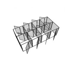 4' X 4' Multiple 5' Tall Flex Back To Back Dog Kennels X8