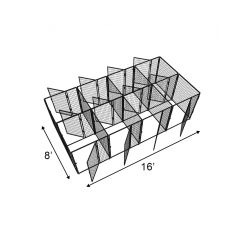 4' X 4' Multiple 5' Tall Flex Back To Back Dog Kennels X8