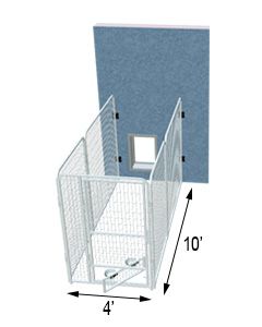 4' X 10' Three Sided Basic PRO Dog Kennel
