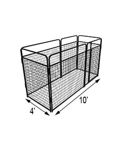 4' X 10' Basic Standard Dog Kennel (Powder-Coated)