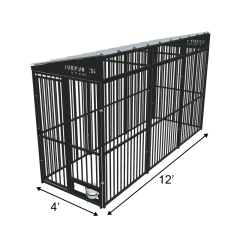 4' X 12' Complete European Boss Dog Kennel