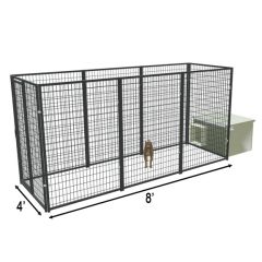 4' X 12' Yard Boss Condo Dog Kennel & Cube Dog House (Basic)