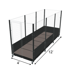 4' X 12' Quick N Clean Modular Drain Deck Kennel Insert Kit (Kennel Not Included)