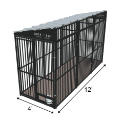 4' X 12' Ultimate European Boss Dog Kennel