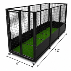 4' X 12' Quick N Clean Yard Boss Garage Kennel