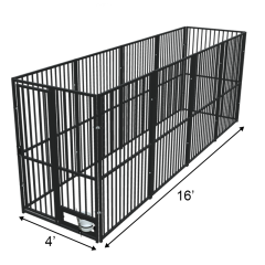 4' X 16' Basic European Boss Dog Kennel