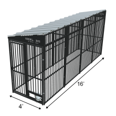 4' X 16' Complete European Boss Dog Kennel