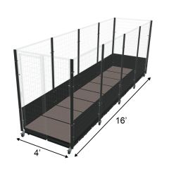 4' X 16' Quick N Clean Modular Drain Deck Kennel Insert Kit (Kennel Not Included)