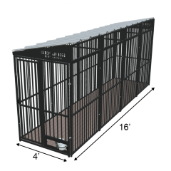 4' X 16' Ultimate European Boss Dog Kennel
