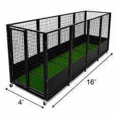 4' X 16' Quick N Clean Yard Boss Garage Kennel