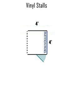  4' X 4' Multiple Vinyl Full Stall Dog Kennels ADDITIONAL STALLS