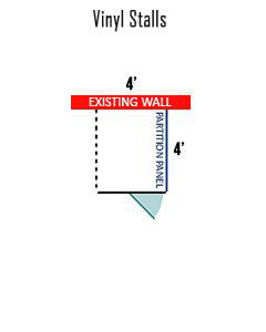  4' X 4' Multiple Vinyl No Back Dog Kennels ADDITIONAL STALLS
