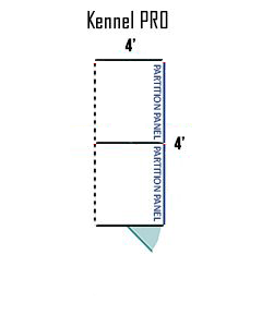  4' X 4' Multiple Pro Back To Back Dog Kennels ADDITIONAL STALLS