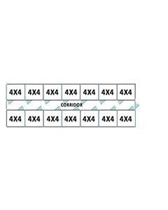 4' X 4' Multiple Vinyl Enclosed Corridor Dog Kennels x7