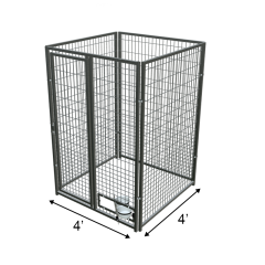 4' X 4' Basic PRO Boss Dog Kennel (Galvanized)
