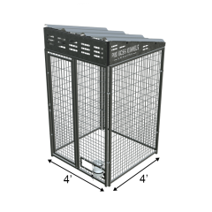 4' X 4' Complete PRO Boss Dog Kennel (Galvanized)