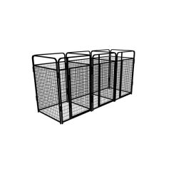 4' X 4' Multiple Standard Full Stall Dog Kennels x3