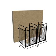 4' X 4' Multiple Standard No Back Dog Kennels x2