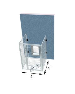4' X 4' Three Sided PRO Dog Kennel 
