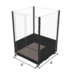 4' X 4' Quick N Clean Modular Drain Deck Kennel Insert Kit (Kennel Not Included)