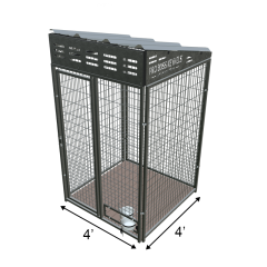 4' X 4' Ultimate PRO Boss Dog Kennel (Galvanized)