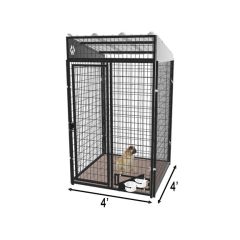 4' X 4' Ultimate Yard Boss Dog Kennel (Powder-Coated)