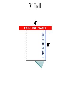 4' X 6' Multiple 7' Tall No Back Dog Kennels ADDITIONAL STALLS