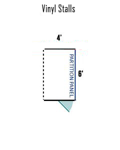  4' X 6' Multiple Vinyl Full Stall Dog Kennels ADDITIONAL STALLS