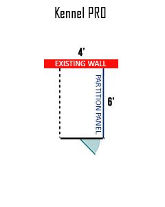  4' X 6' Multiple Vinyl No Back Dog Kennels ADDITIONAL STALLS