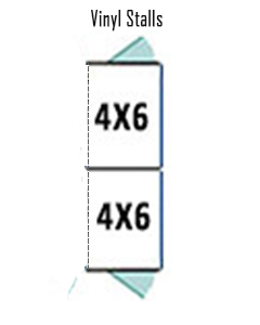  4' X 6' Multiple Vinyl Back To Back Dog Kennels ADDITIONAL STALLS