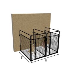 4' X 6' Multiple Standard No Back Dog Kennels x2