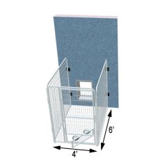4' X 6' Three Sided PRO Dog Kennel