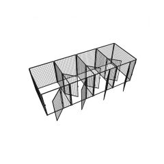 4' X 6' Multiple 5' Tall Flex Full Stall Dog Kennels X4