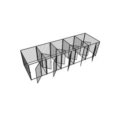 4' X 6' Multiple 5' Tall Flex Full Stall Dog Kennels X5