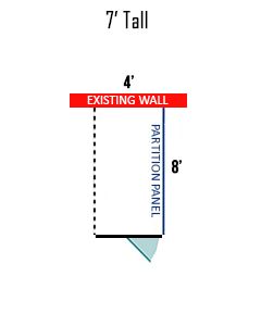 4' X 8' Multiple 7' Tall No Back Dog Kennels ADDITIONAL STALLS