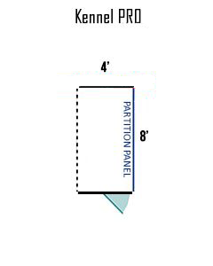 4' X 8' Multiple PRO Full Stall Dog Kennels ADDITIONAL STALLS